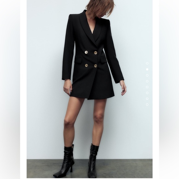 NWT Zara Double Breasted Blazer, size M - Picture 6 of 13